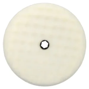 Mirka 8" White Foam Double Sided Polishing Waffle Buff Pad, Quick Disconnect, MPADWF-8QD